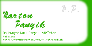 marton panyik business card